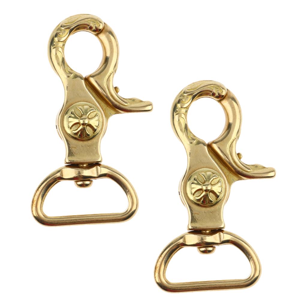 2 Pieces Lobster Clasp Hook Keychain Swivel Trigger Snap Hook Buckle Finding