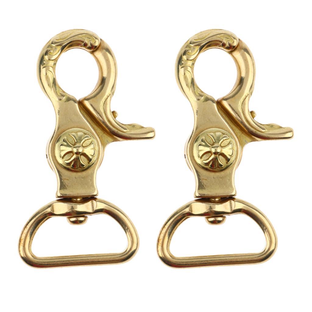 2 Pieces Lobster Clasp Hook Keychain Swivel Trigger Snap Hook Buckle Finding