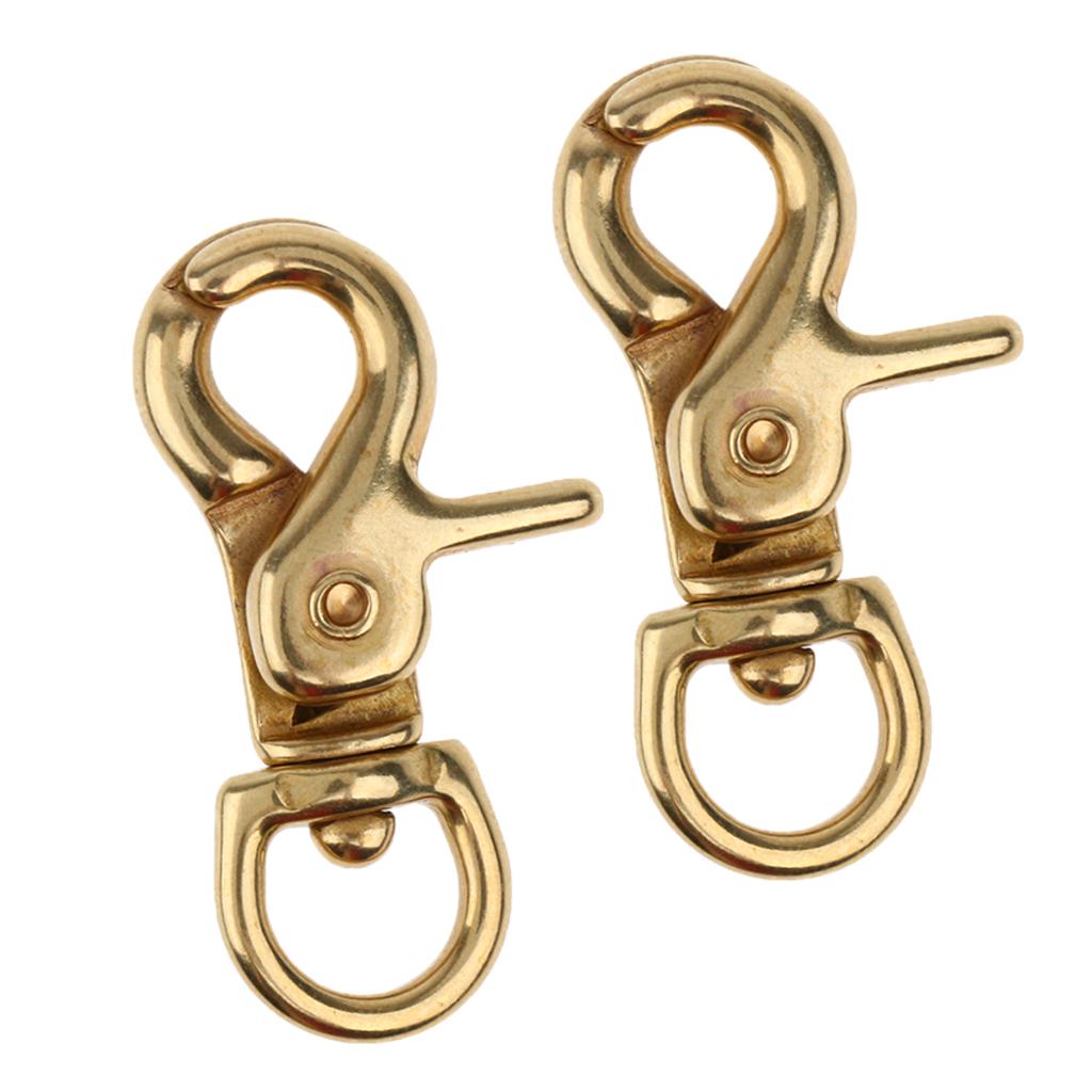 2x Lobster Clasp Hook Keychain Swivel Trigger Snap Hook Buckle Finding 11mm