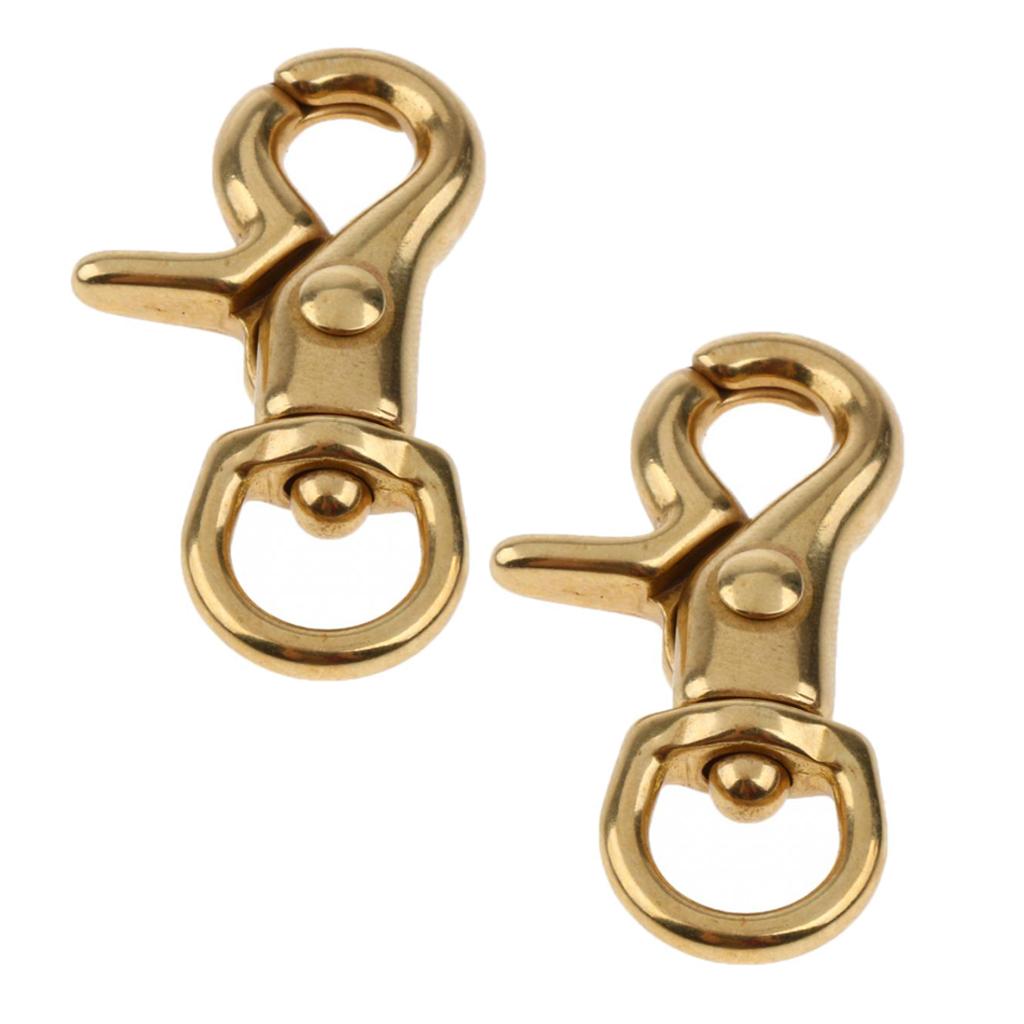 2x Lobster Clasp Hook Keychain Swivel Trigger Snap Hook Buckle Finding 11mm