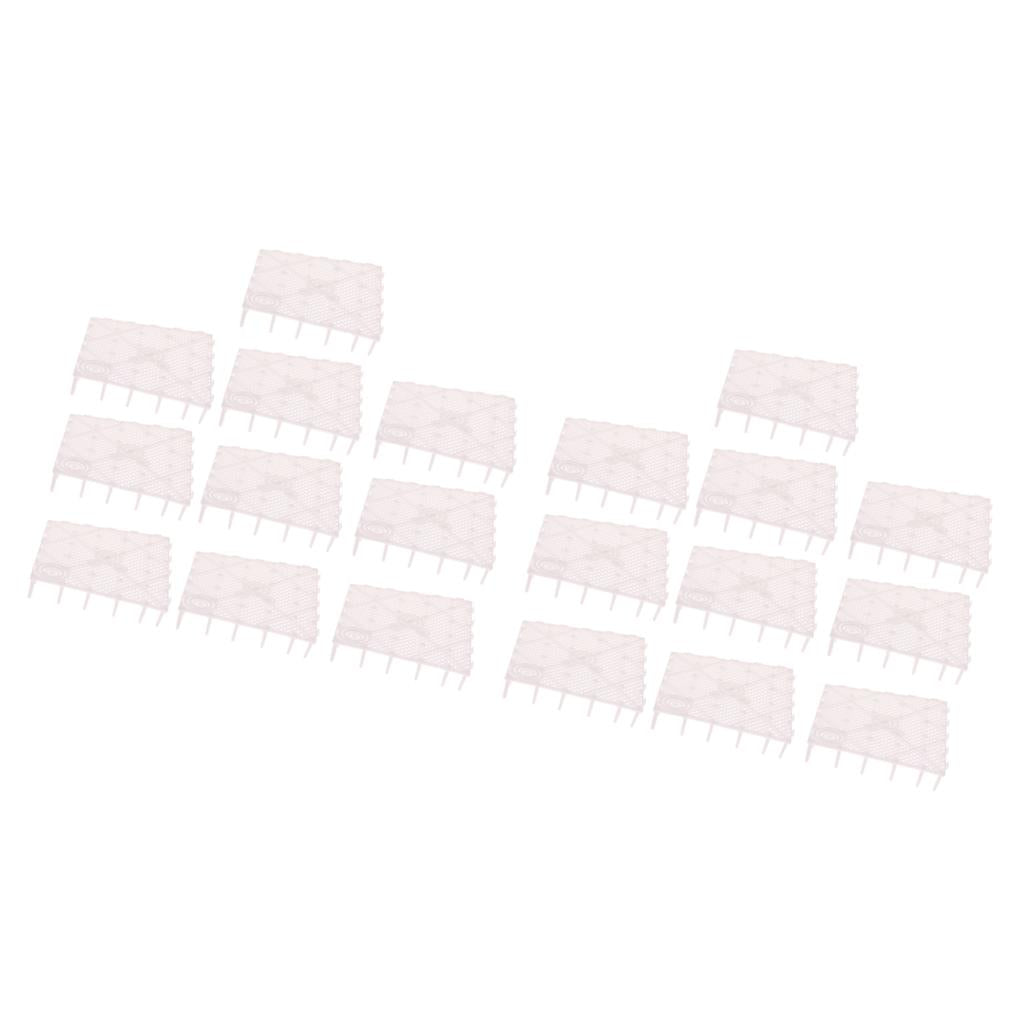 20 Pack Aquarium Fish Tank Bottom Filter Board 5.7-inch by 5.7-inch White