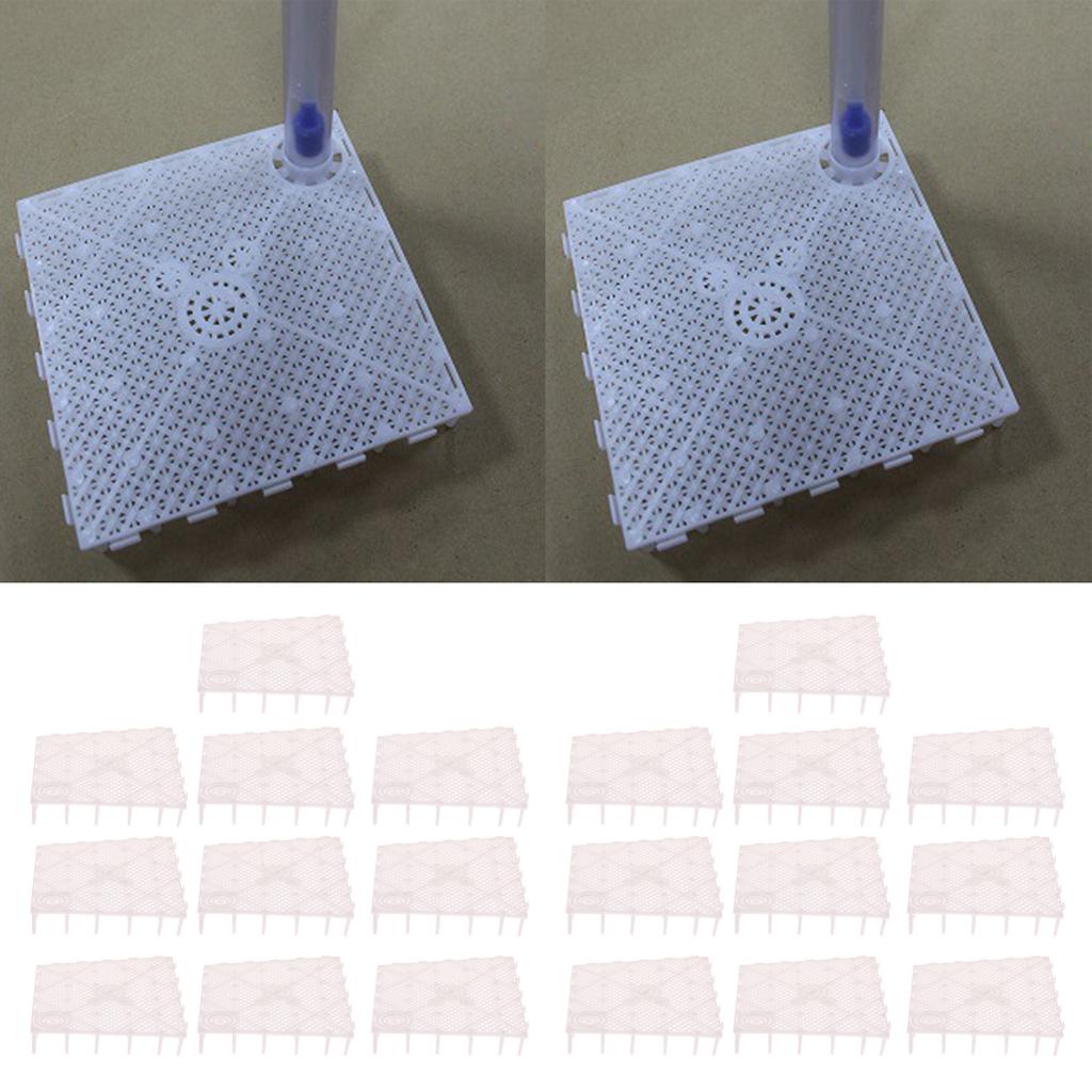 20 Pack Aquarium Fish Tank Bottom Filter Board 5.7-inch by 5.7-inch White