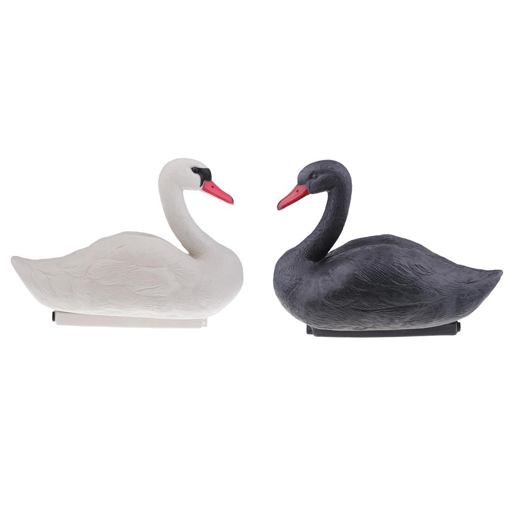 2pcs Floating Swan Hunting Decoys Garden Decors Yard Pest Scarer Scarecrow