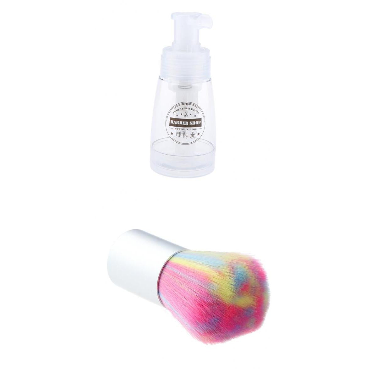 180ml Empty Refillable Powder Spray Bottle Cosmetic Bottles+Colorful Brush