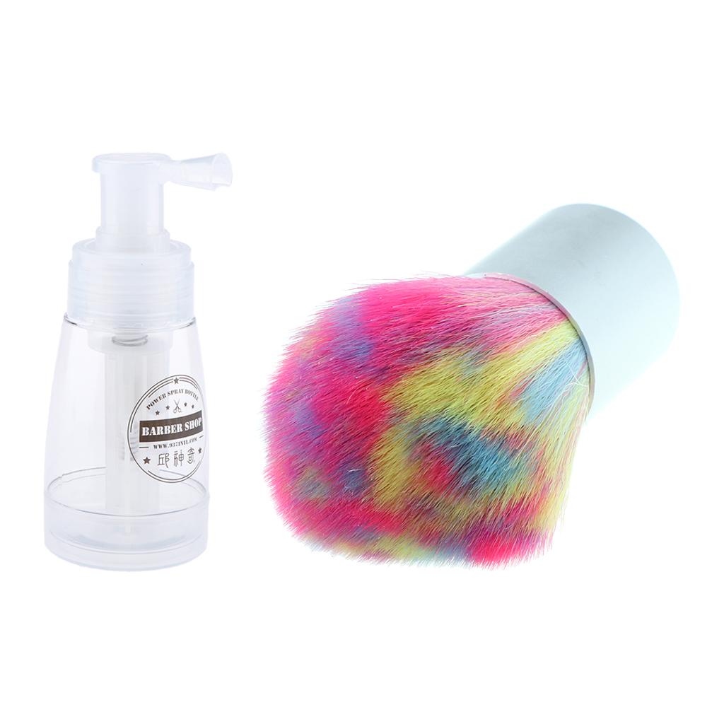 180ml Empty Refillable Powder Spray Bottle Cosmetic Bottles+Colorful Brush