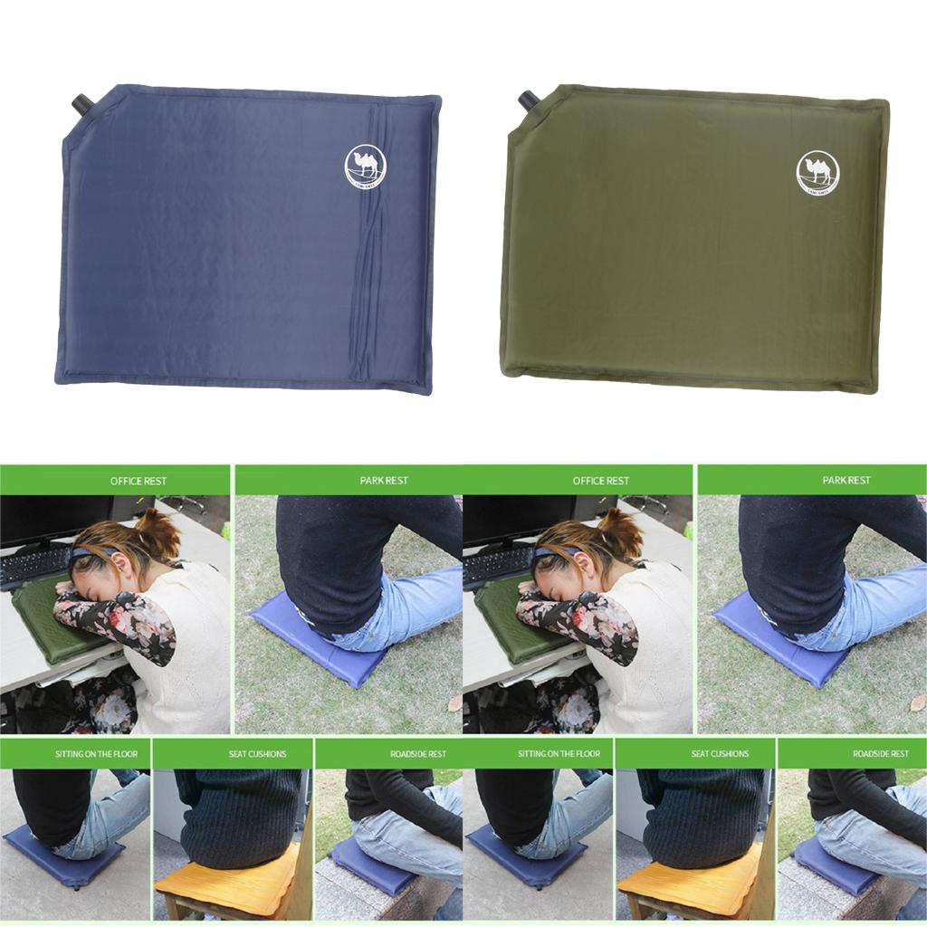 2Pcs Self Inflating Outdoor Sports Travel Camping Stadium Seat Cushion Pad