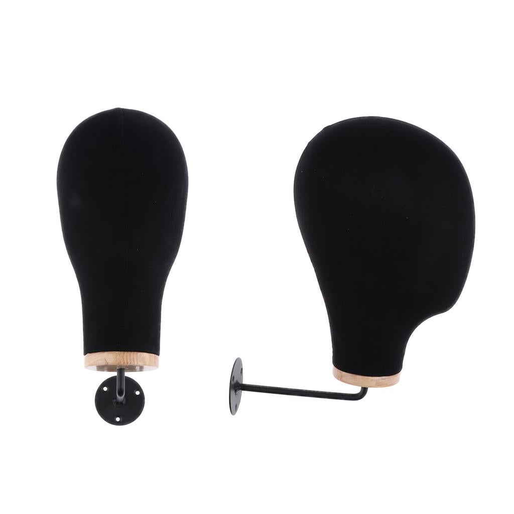 2x Wall Mounted Mannequin Head Wig Hat Making Glasses Display Model Manikin