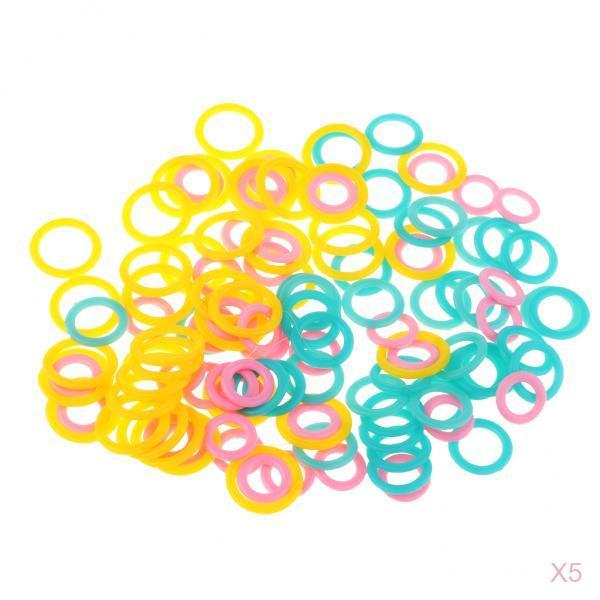 600Pcs Colorful Plastic Knitting Stitch Markers Ring Knitters Tools