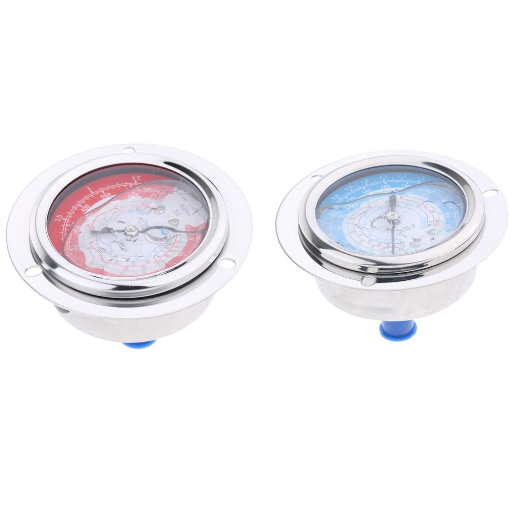 2PCS Liquid Filled Pressure Gauge for Water Oil Hydraulic 3.8MPa 1.8MPa