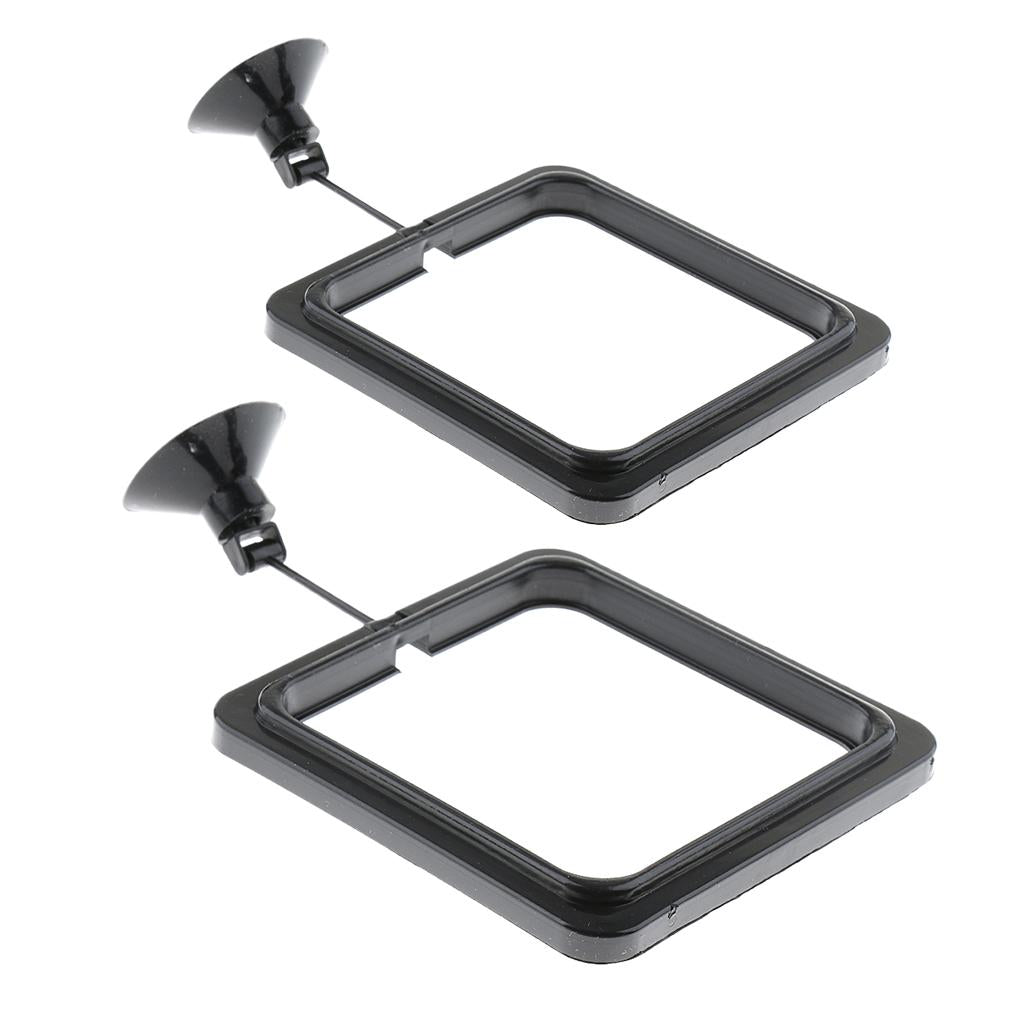 2 pcs Aquarium Fish Tank Fishes Feeding Flake Foods Rings Square Feeders