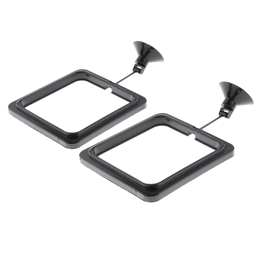 2 pcs Aquarium Fish Tank Fishes Feeding Flake Foods Rings Square Feeders