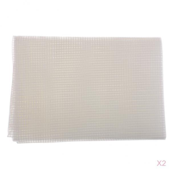 2pcs 1m/each Rug Hooking Mesh Canvas for Rug Making Latch Hook Crafts Work