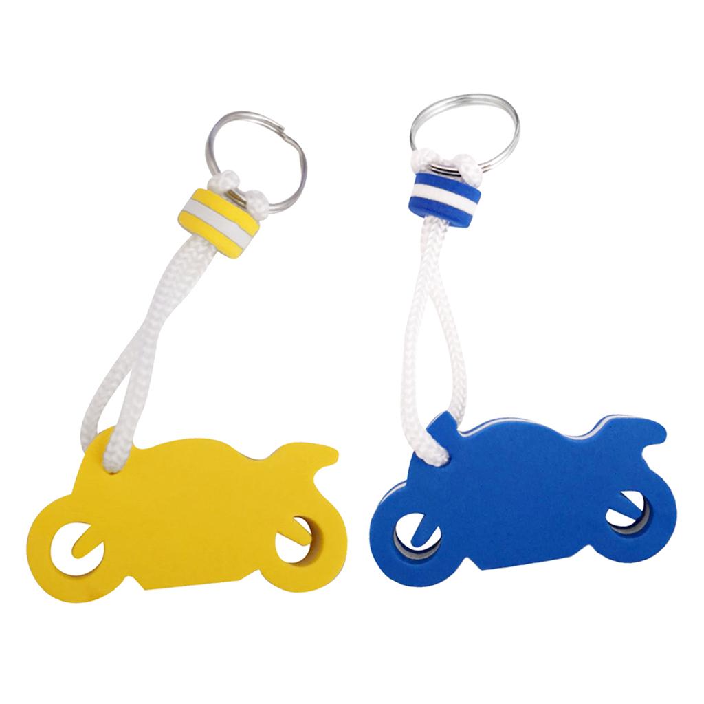 2PCS Portable Floating Motorcycle Keyring Buoyant Key Ring for Water Sport