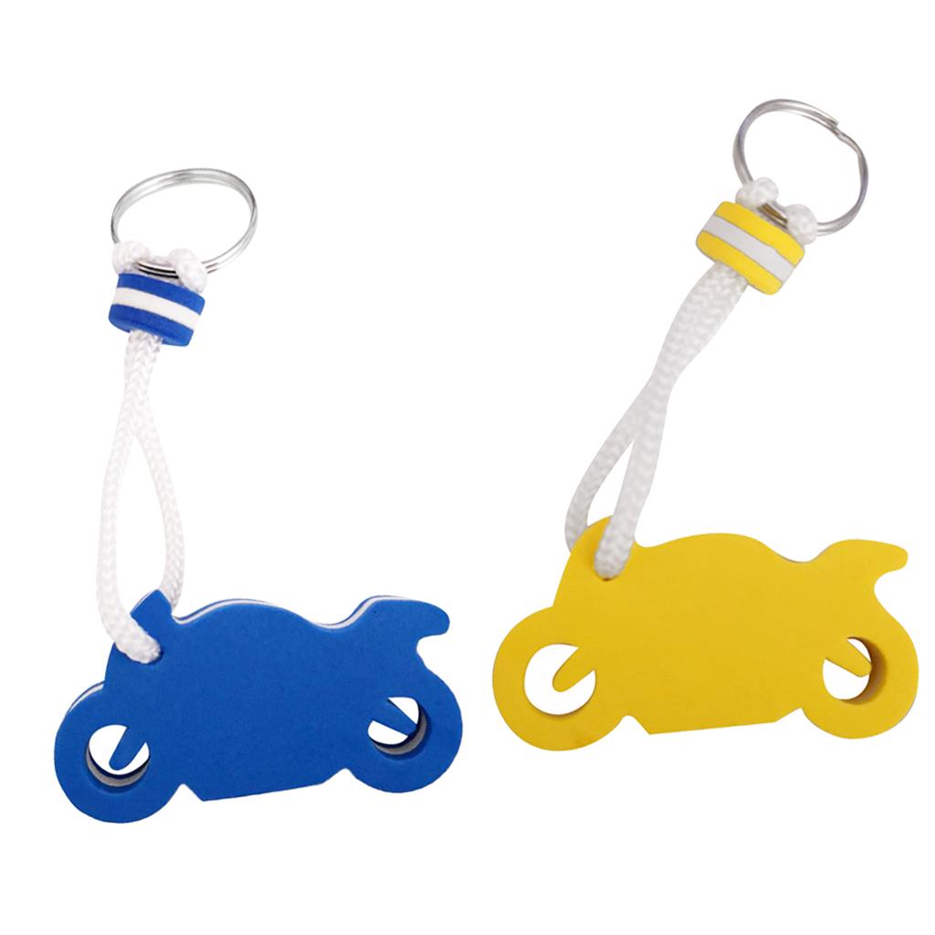 2PCS Portable Floating Motorcycle Keyring Buoyant Key Ring for Water Sport