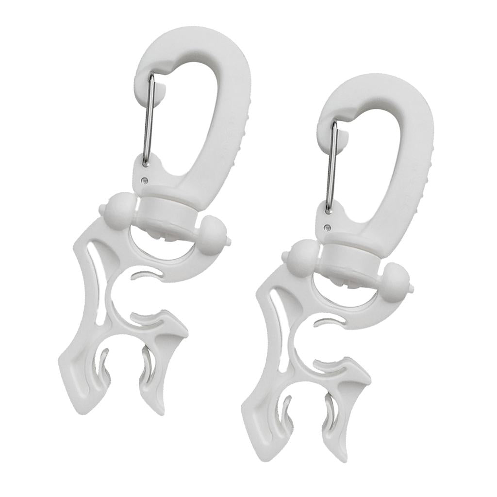 2x Scuba Diving Regulator Double BCD Hose Holder Retainer W/ Clip Buckle