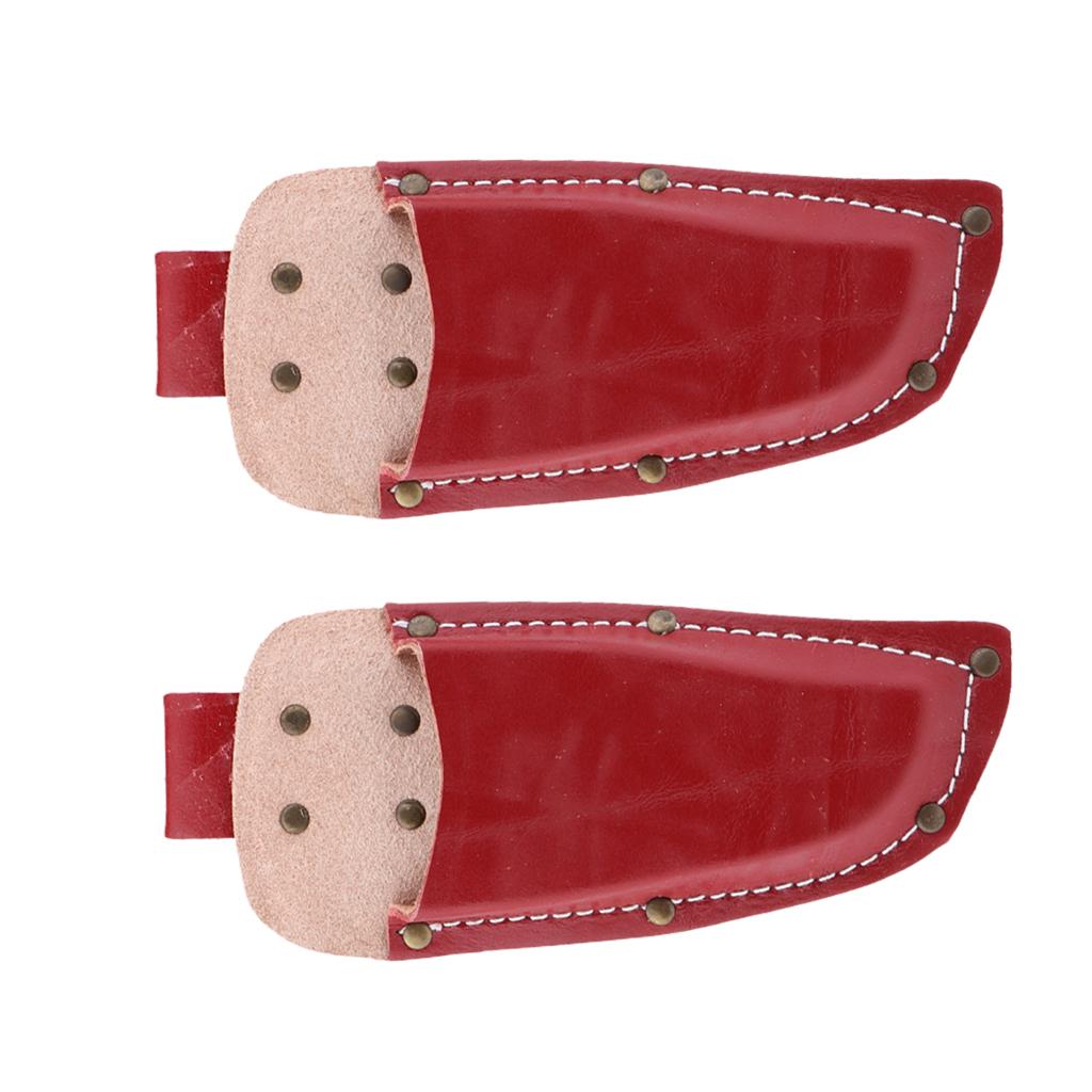 2Pcs Professional Garden Pruning Shear Pouch Bag Holder Waist Belt Red