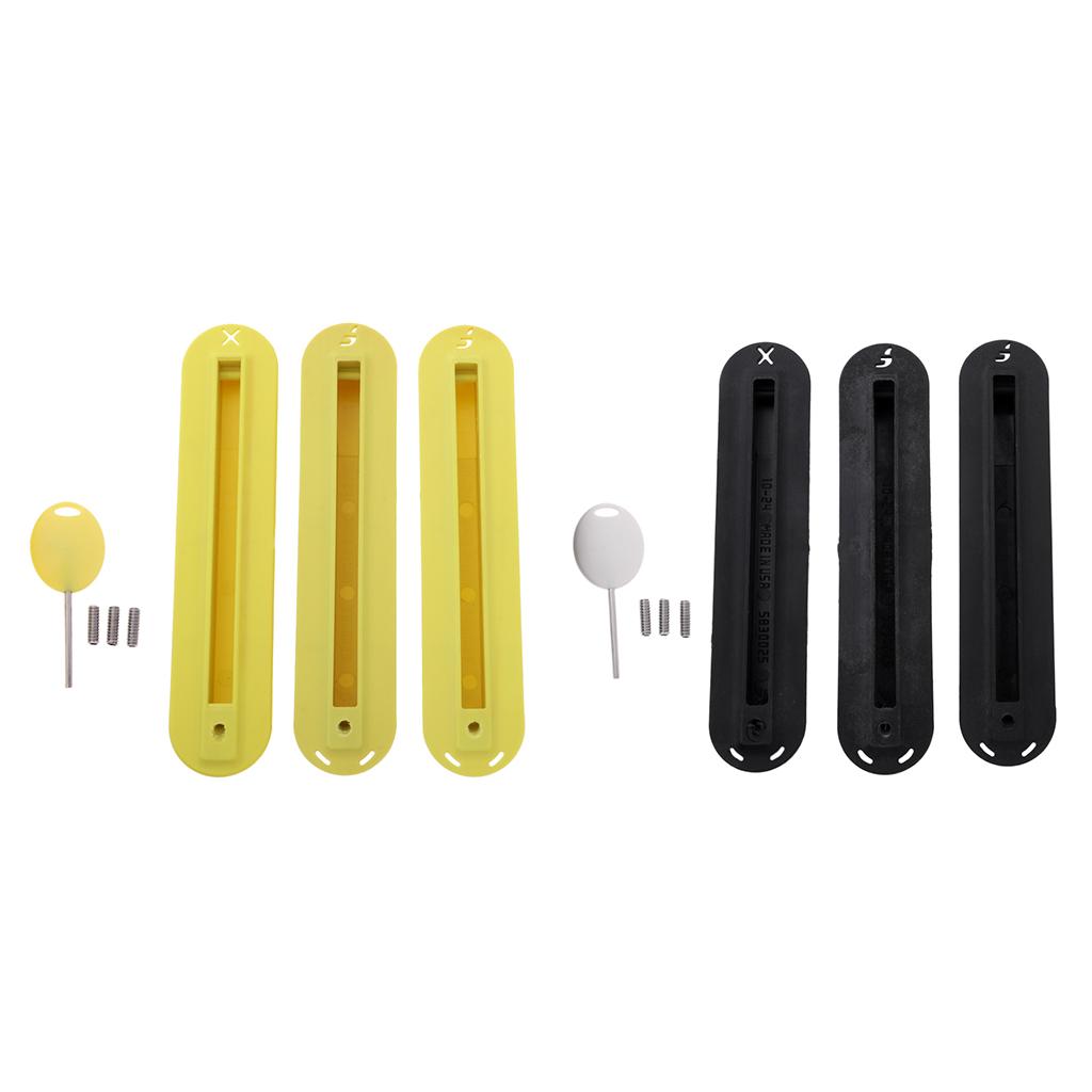 6 Piece Tri Box Surfing SUP Surfboard Fin Plug Set with Screw 01