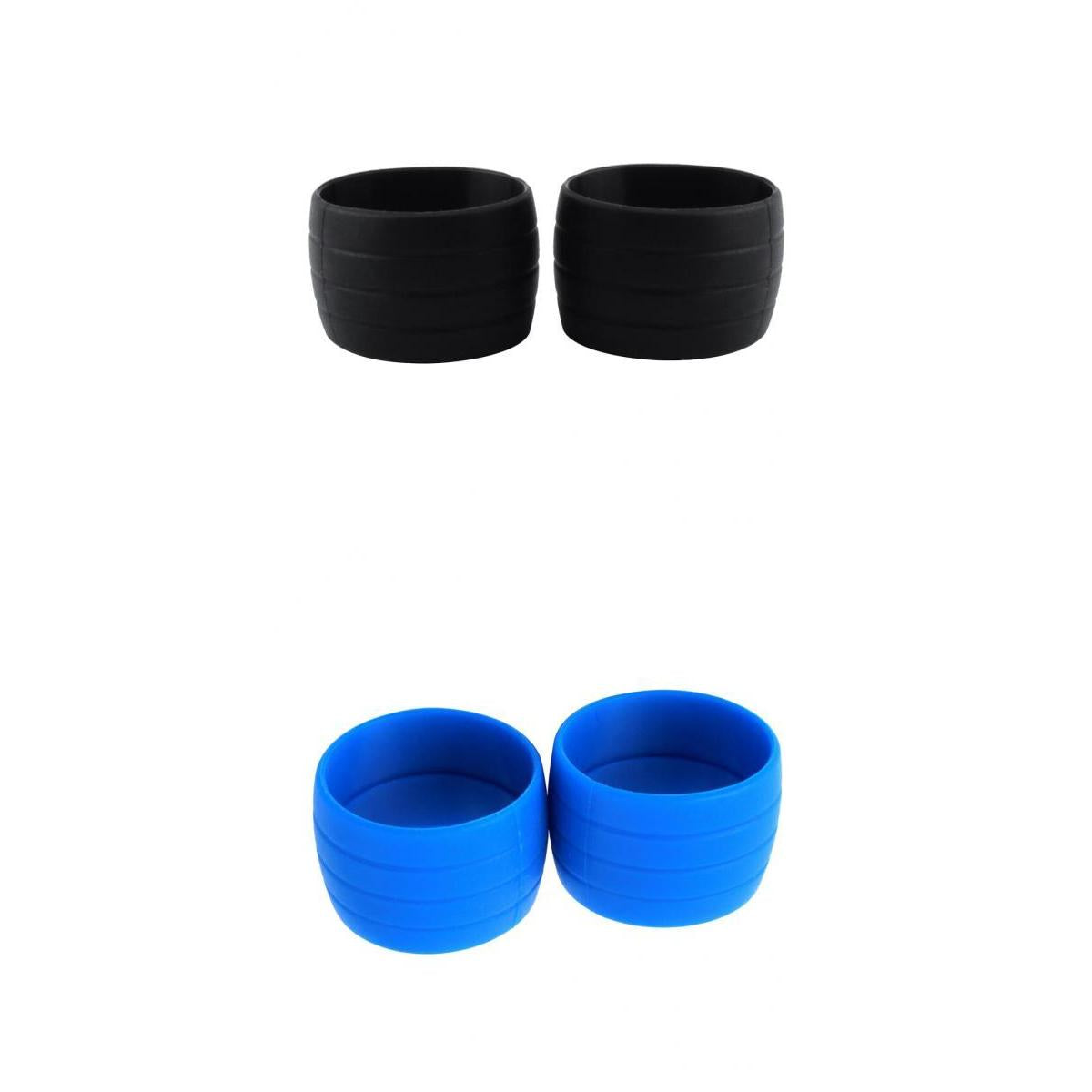2 Pair Road Bike Drop Bar Fixed Gear Bicycle Handlebar Tape Bundle Ring 03