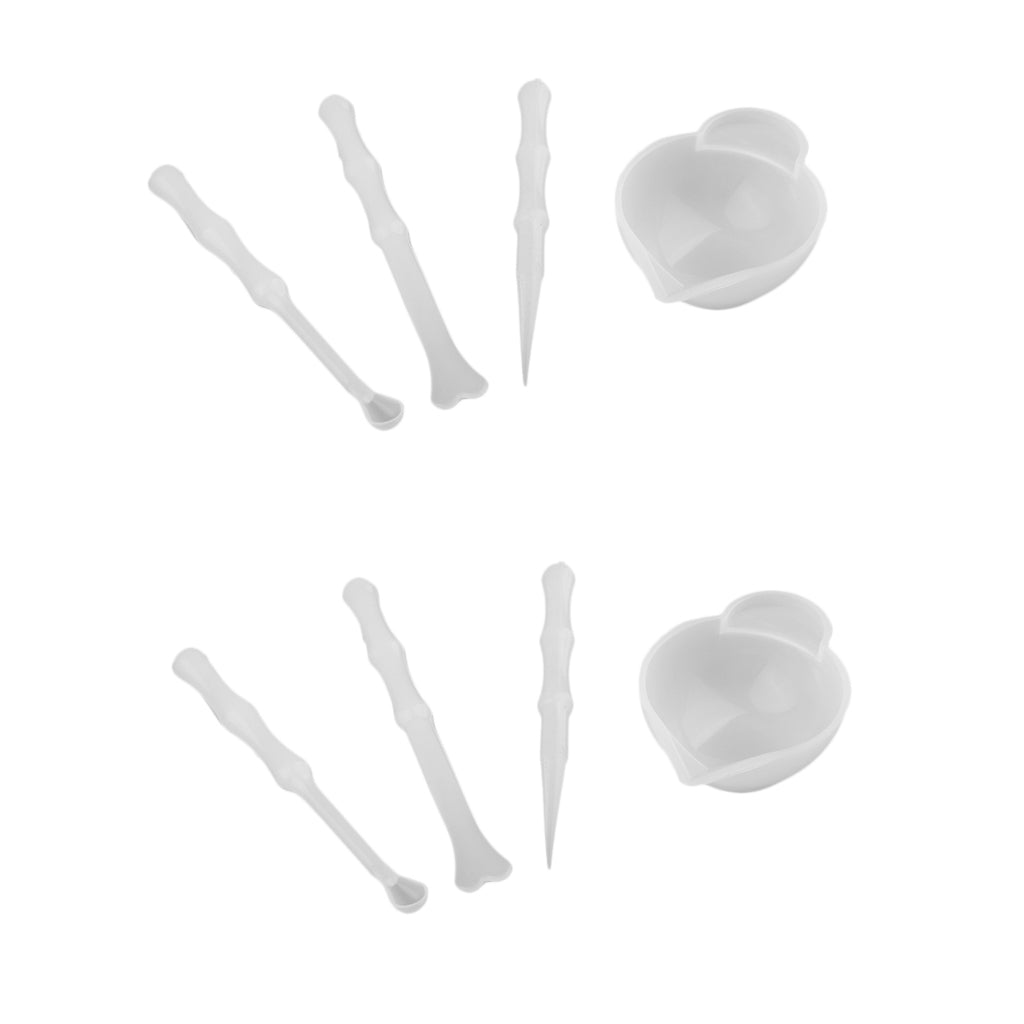 8Pcs Silicone Resin Measuring Mixing Cup DIY Jewelry Resin Glue Tools Set
