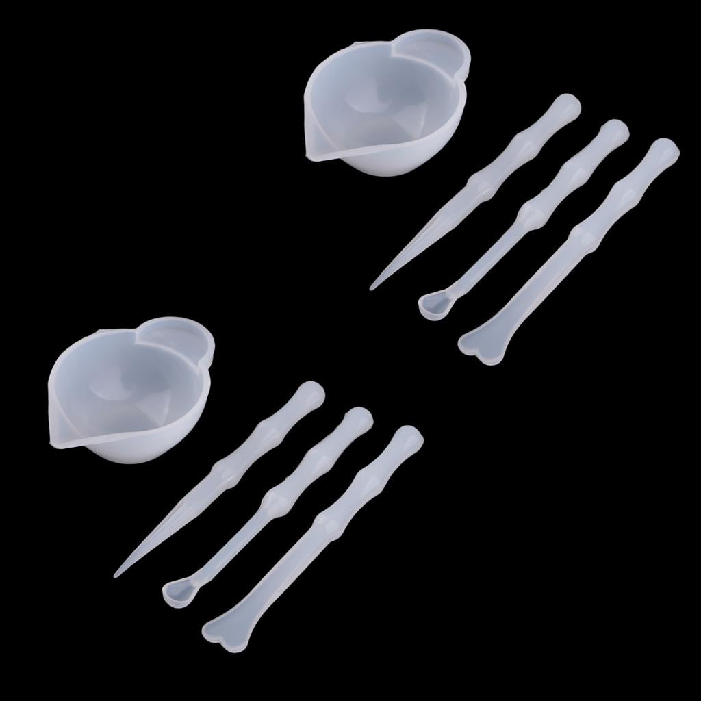 8Pcs Silicone Resin Measuring Mixing Cup DIY Jewelry Resin Glue Tools Set