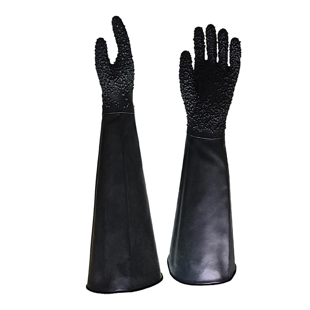 2Pcs 68cm Hand Protective Working Gloves for Sand Blasting Blast Cabinet