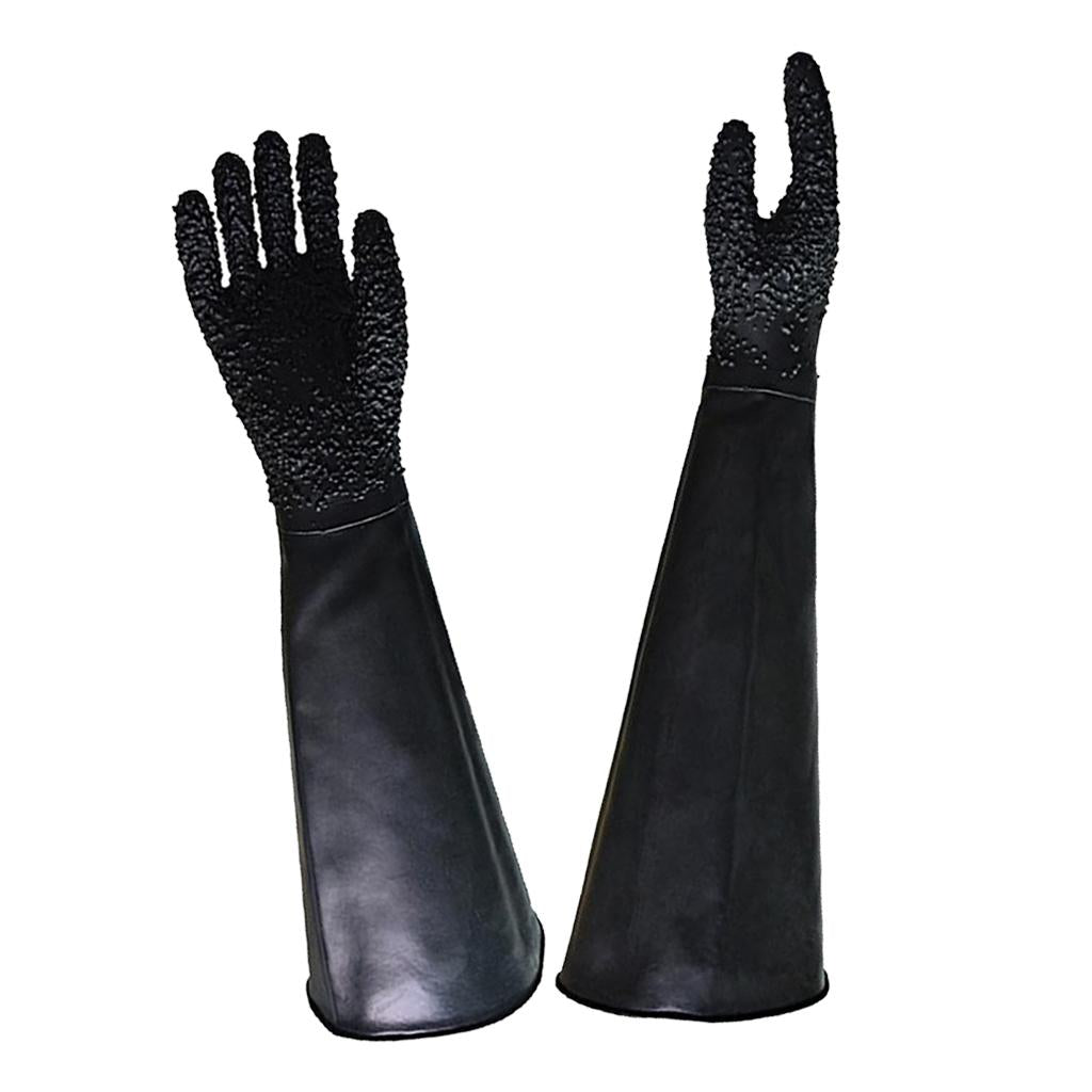 2Pcs 68cm Hand Protective Working Gloves for Sand Blasting Blast Cabinet