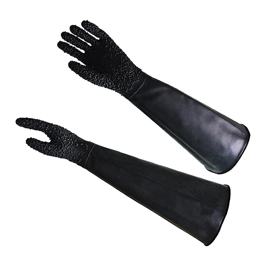 2Pcs 68cm Hand Protective Working Gloves for Sand Blasting Blast Cabinet