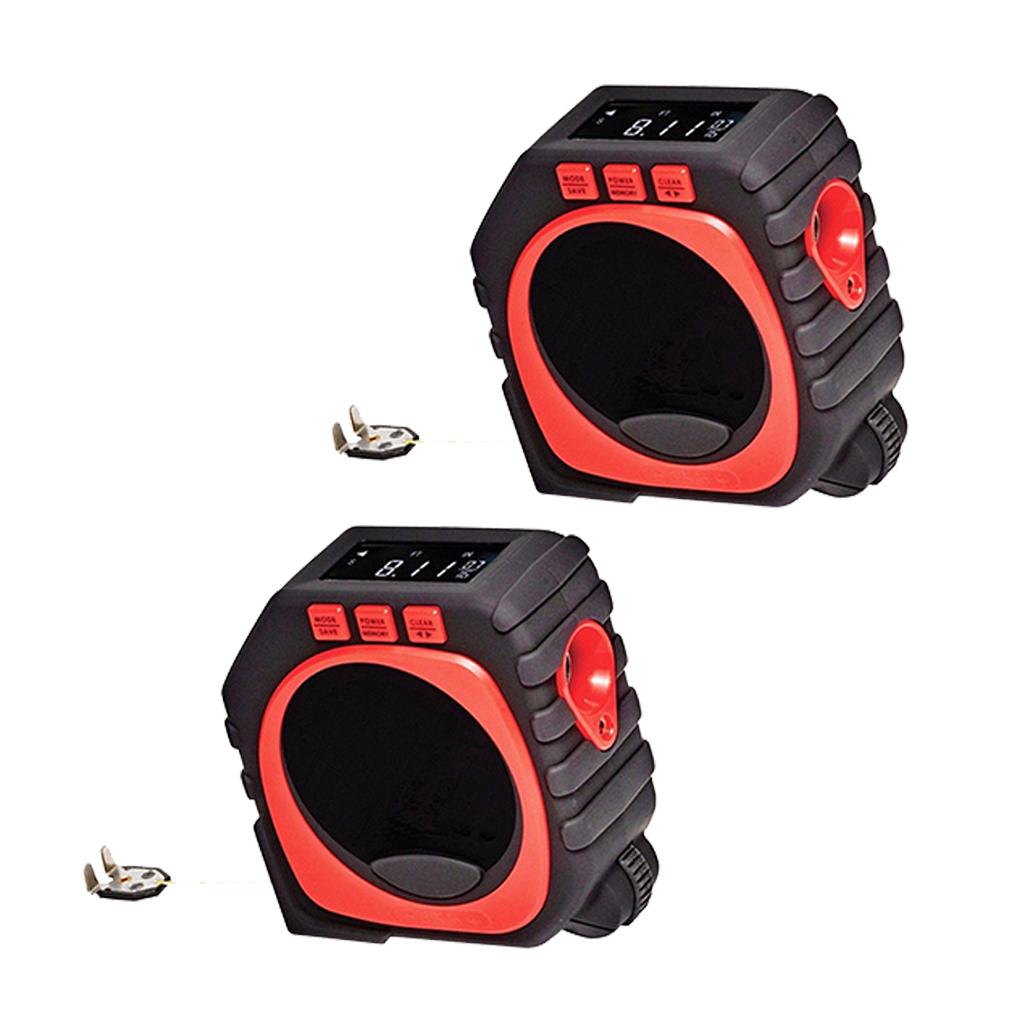 2Pc 3-in-1 Measure Digital Tape Measure String Mode/ Sonic Mode/ Roller Mode