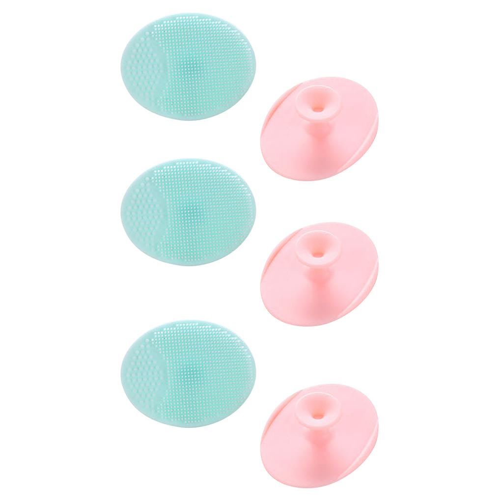 6pcs Soft Silicone Face Cleansing Brush Skin Scrubber Exfoliator Massager