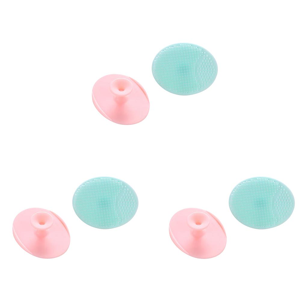 6pcs Soft Silicone Face Cleansing Brush Skin Scrubber Exfoliator Massager
