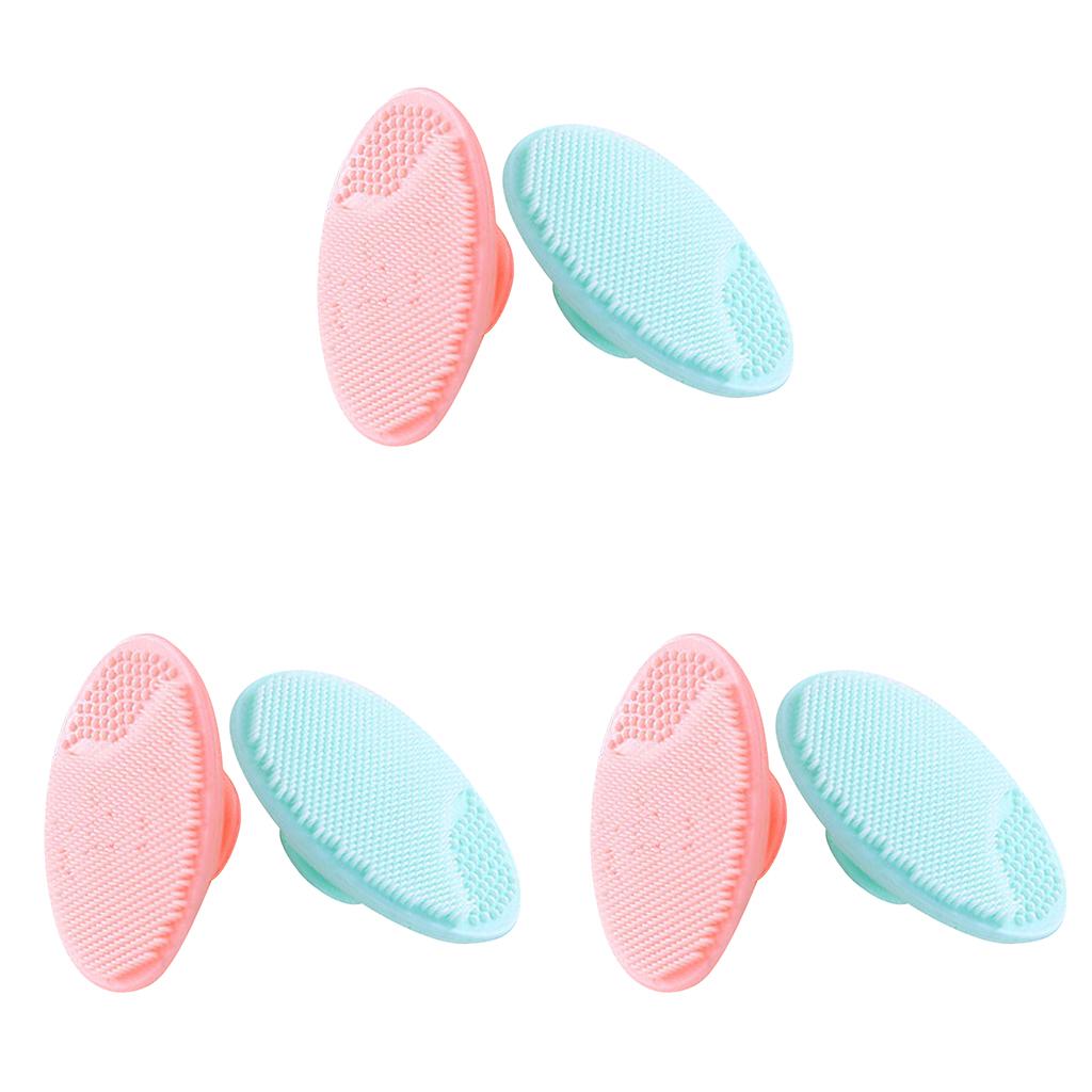 6pcs Soft Silicone Face Cleansing Brush Skin Scrubber Exfoliator Massager