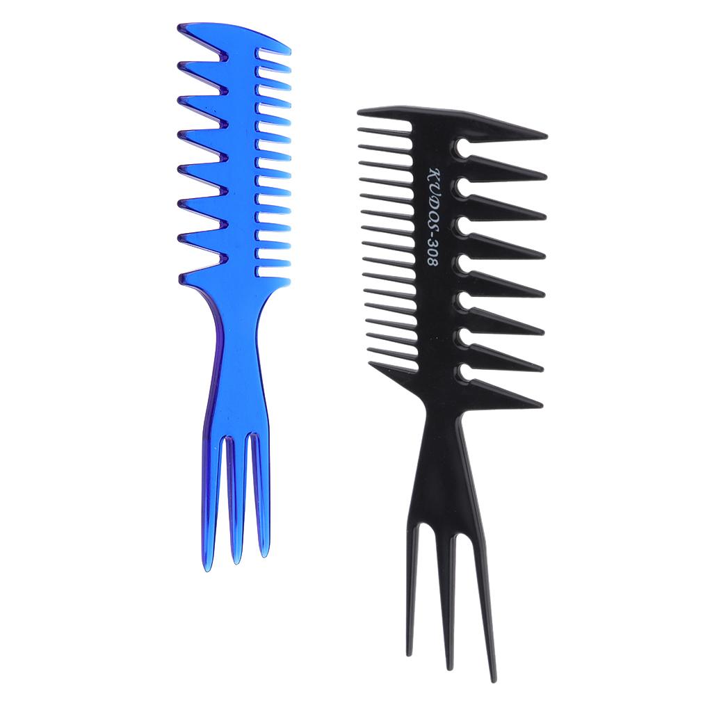 2x Salon Afro Hair Pick Brush Comb Hairdressing Styling Braid Coloring Comb