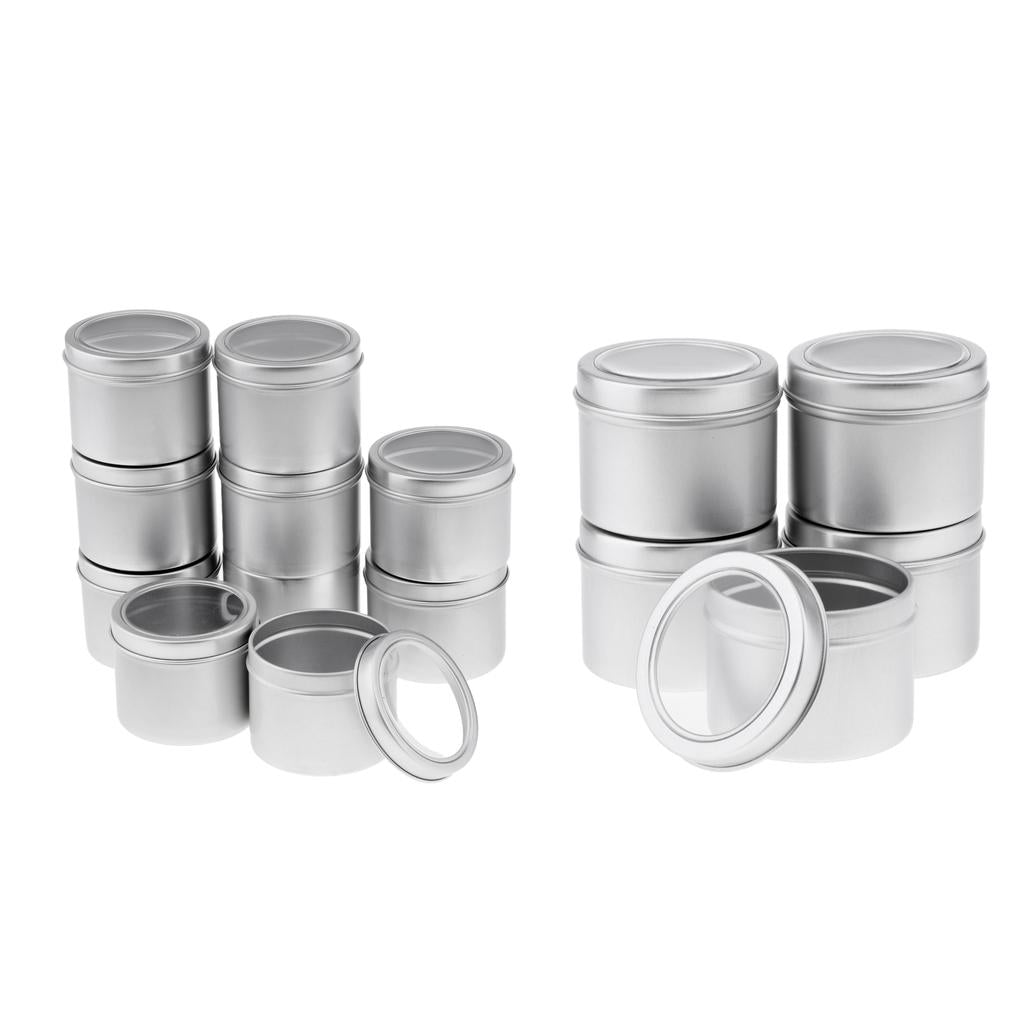 15x 100ml 60ml Round Aluminum Cosmetics Cream Empty Balm Containers Jars Tin