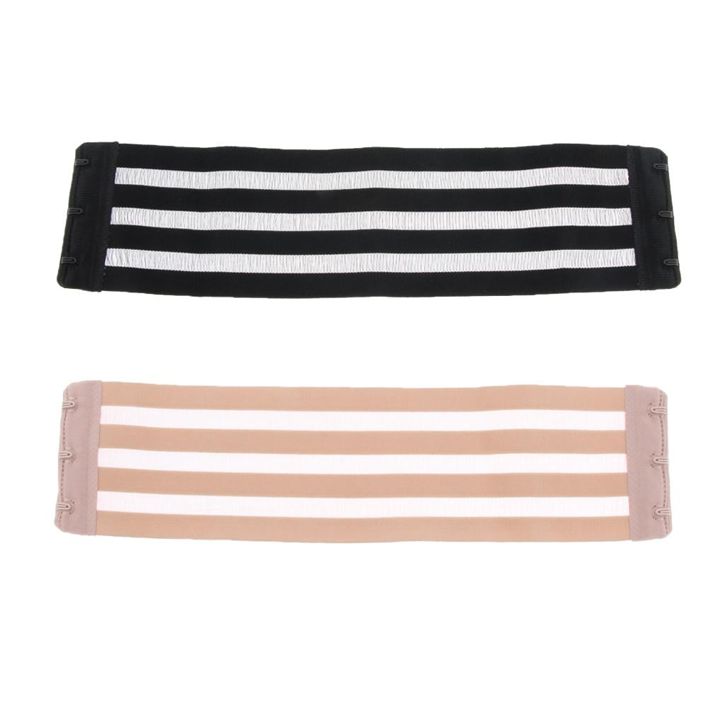 2 Pieces Bra Extenders 3 Hooks 3 Rows Elastic Bra Strap Extension for Women
