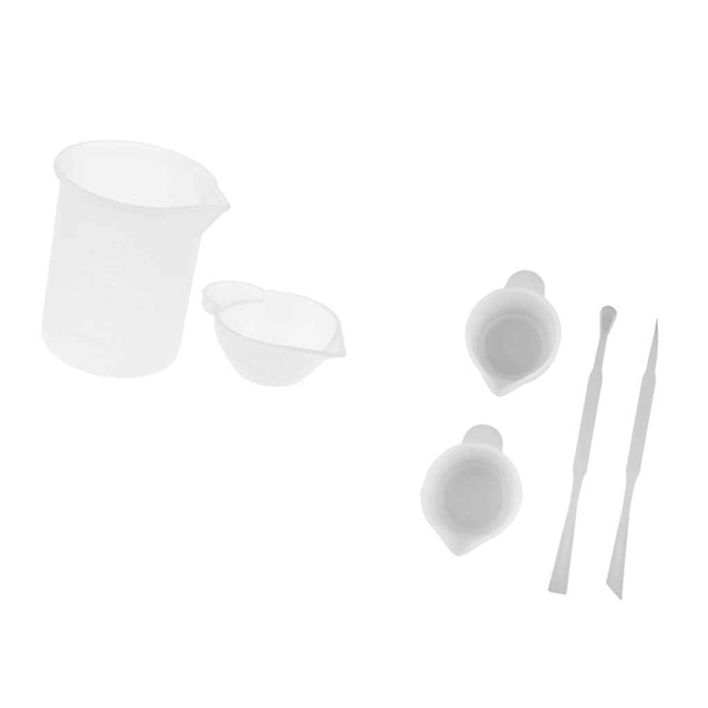 6 Pieces Silicone Resin Measuring Mixing Cup Stirring Resin Glue Tools Set