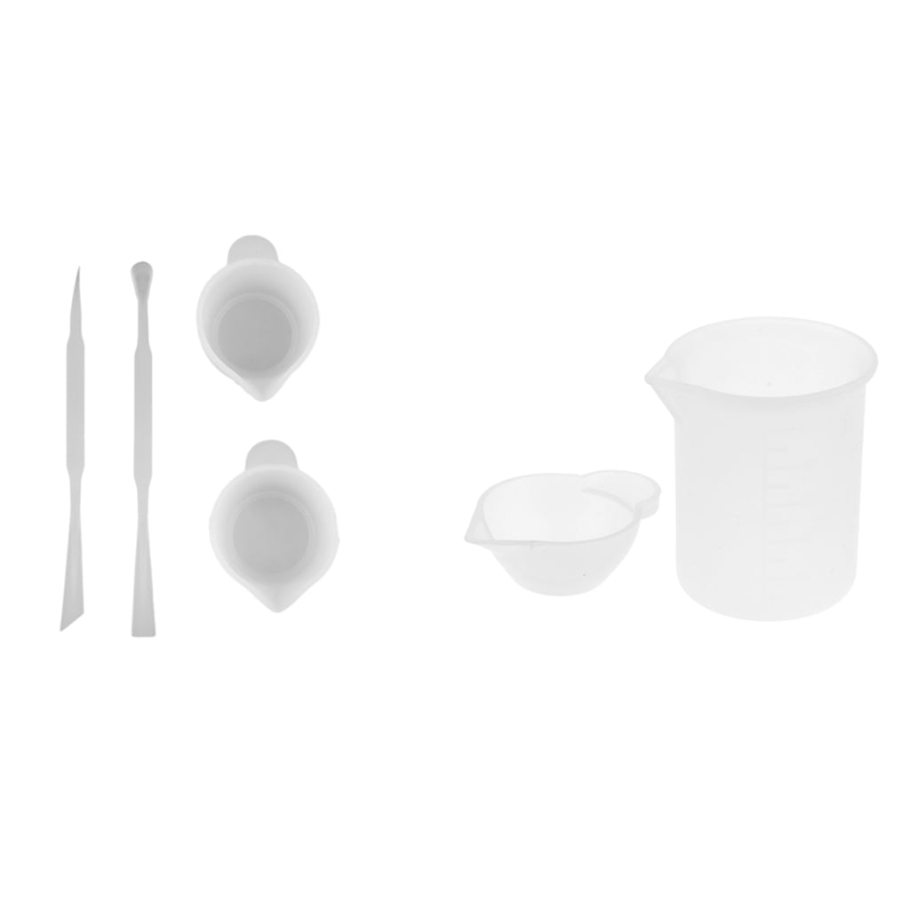 6 Pieces Silicone Resin Measuring Mixing Cup Stirring Resin Glue Tools Set