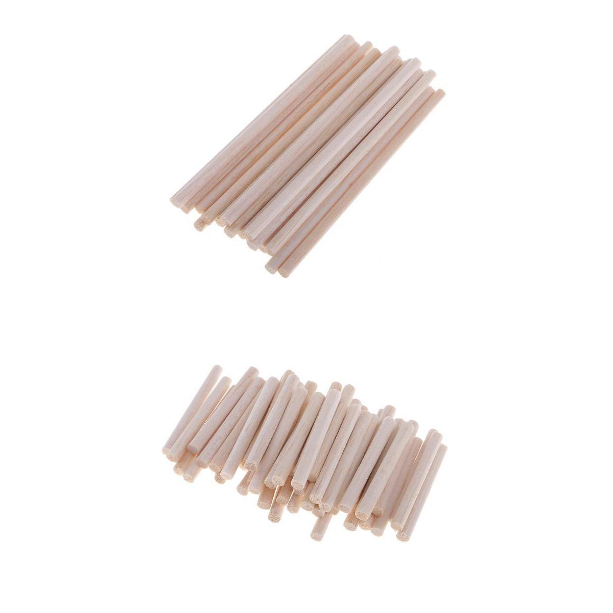 70 Pieces Balsa Wood Sticks Unfinished Wood Rods DIY Wood Modelling Stick