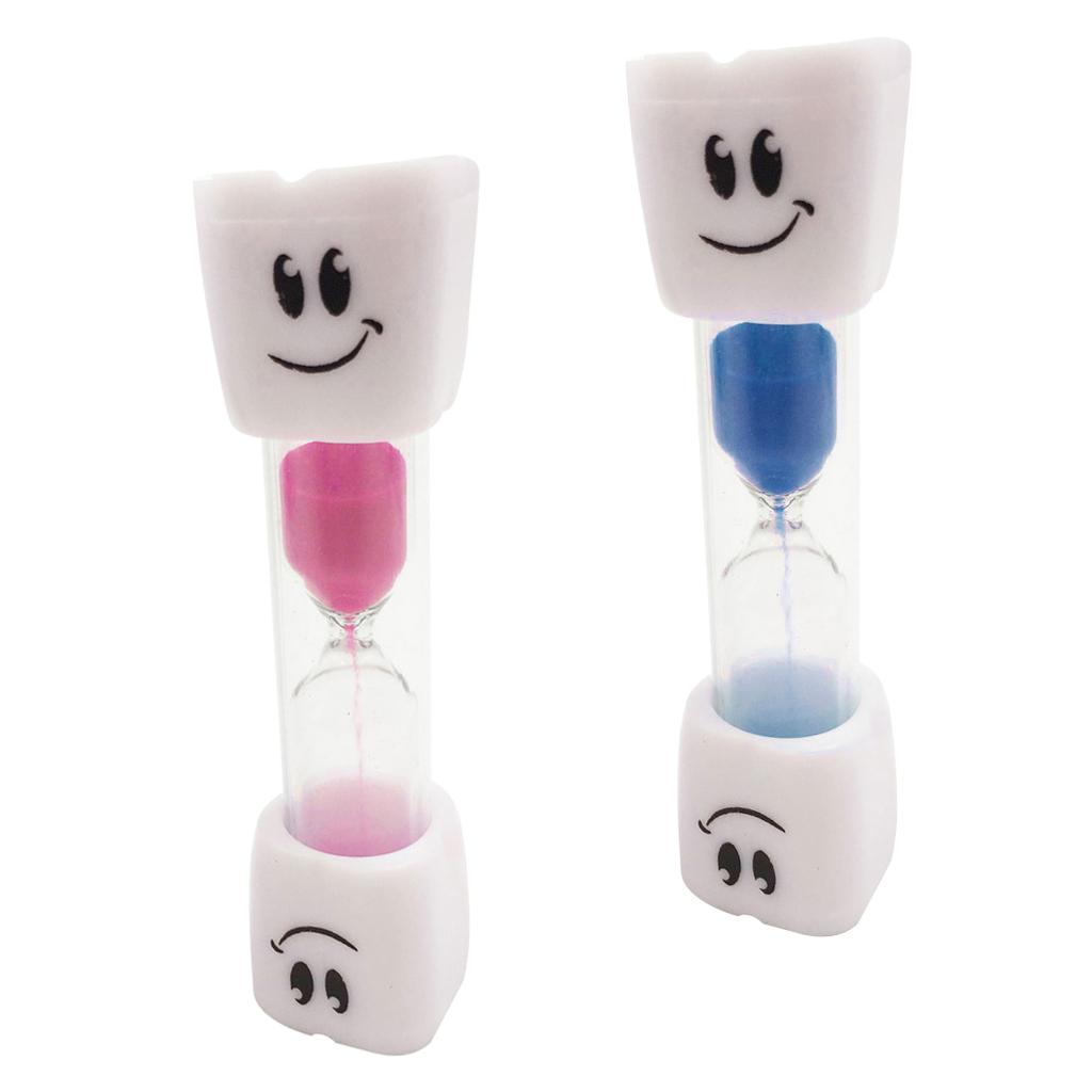 2 Pcs Toothbrush Timer Hourglass Kids Smile Sand Egg Clock Timer 3 Min