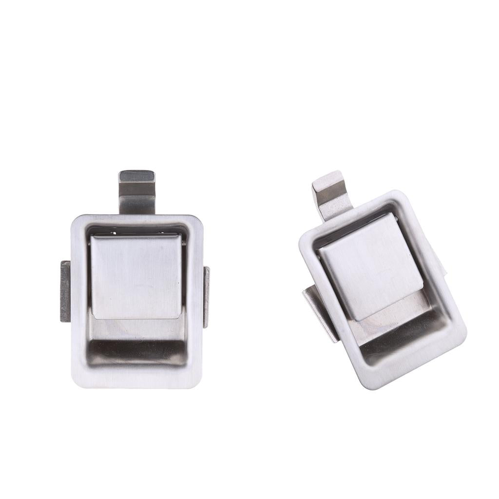2pcs Stainless Steel Flush Paddle Latch Single Point Latch Rust Resistant