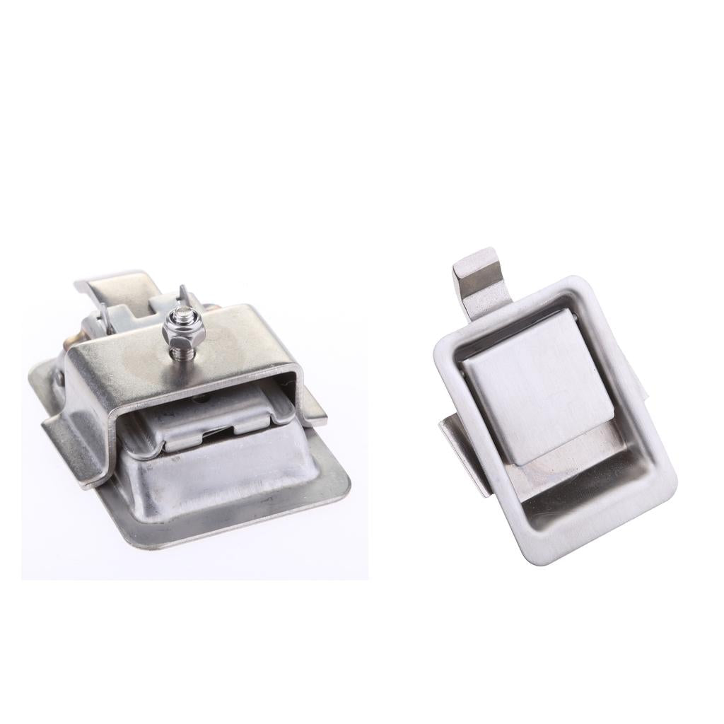 2pcs Stainless Steel Flush Paddle Latch Single Point Latch Rust Resistant