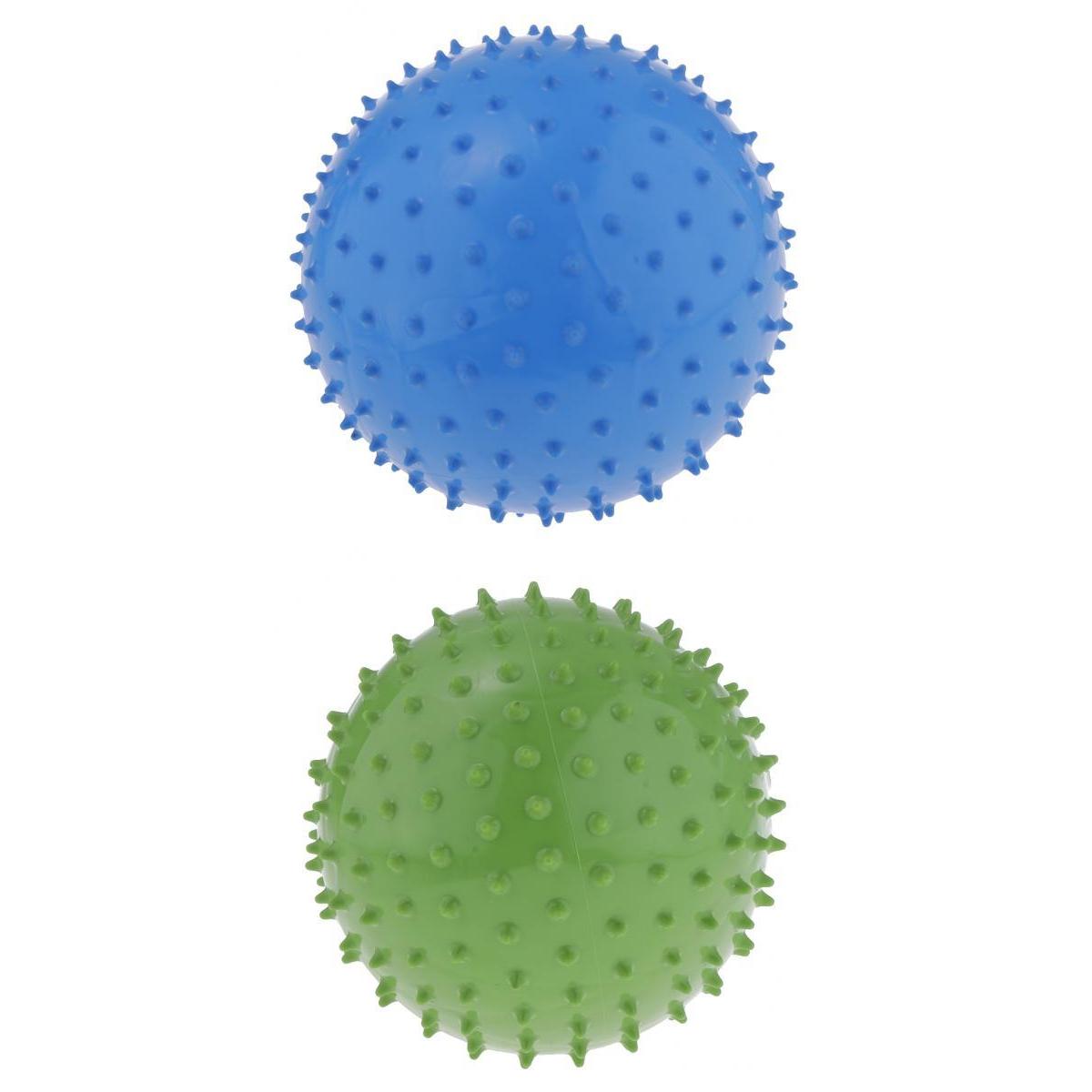 2 Pieces 9 Inch Kids Knobby Bouncy Ball Yoga Massage Spiky Sensory Ball 02
