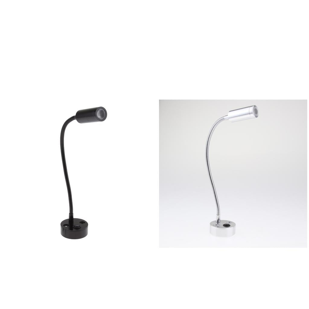 2 Pack RV Boat 12V 3W LED Bedside Reading Light Wall Surface Mount