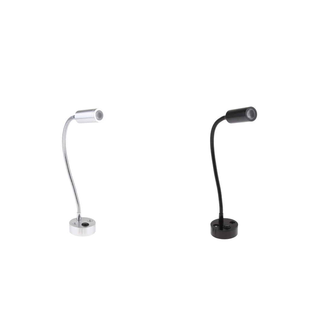 2 Pack RV Boat 12V 3W LED Bedside Reading Light Wall Surface Mount