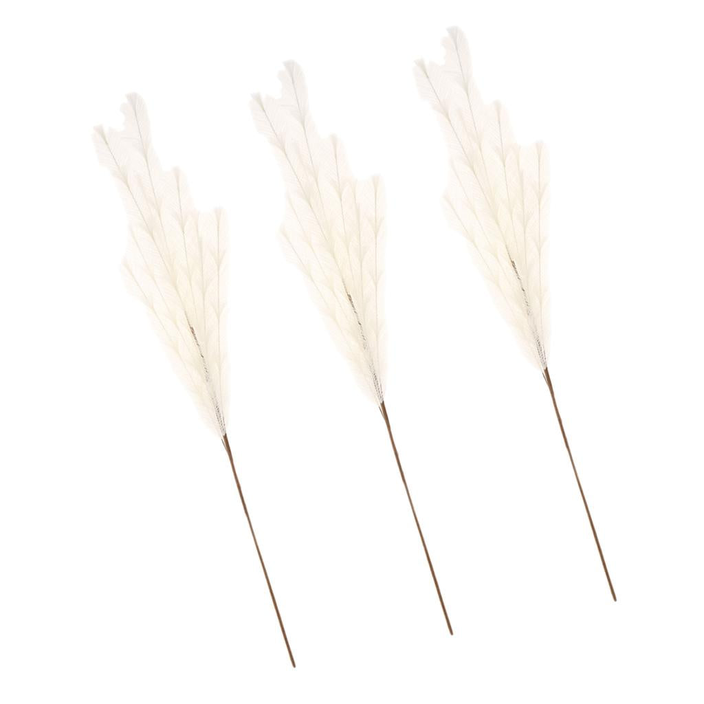 3Pcs/Set White Decorative Artificial Flower Simulation Plants Wedding Decor