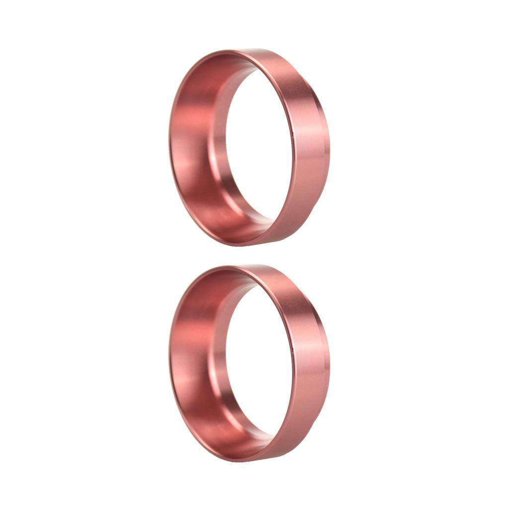 2xRose Red 58mm Dia. Intelligent Dosing Ring for Brewing Bowl Coffee Powder