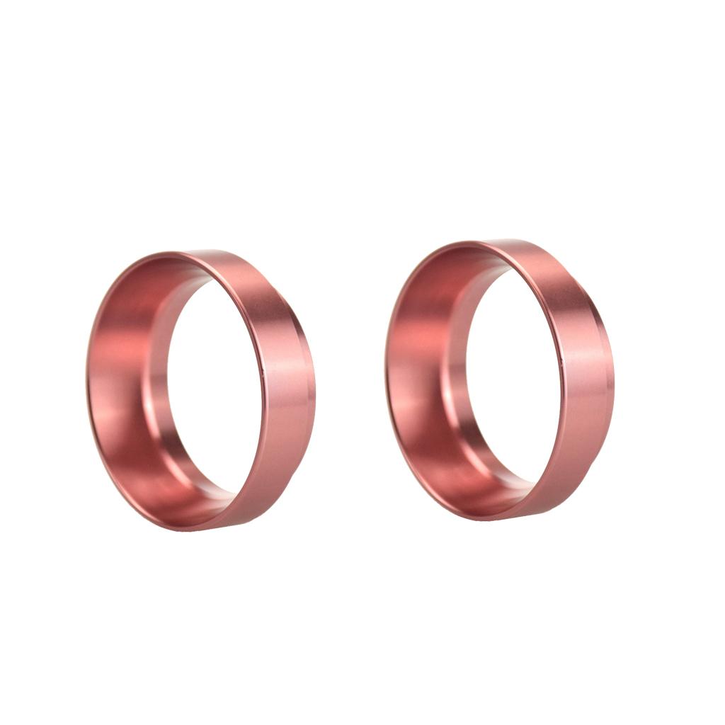 2xRose Red 58mm Dia. Intelligent Dosing Ring for Brewing Bowl Coffee Powder
