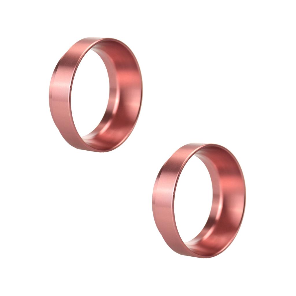 2xRose Red 58mm Dia. Intelligent Dosing Ring for Brewing Bowl Coffee Powder