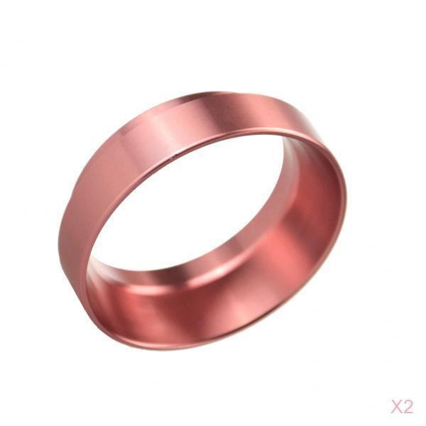 2xRose Red 58mm Dia. Intelligent Dosing Ring for Brewing Bowl Coffee Powder