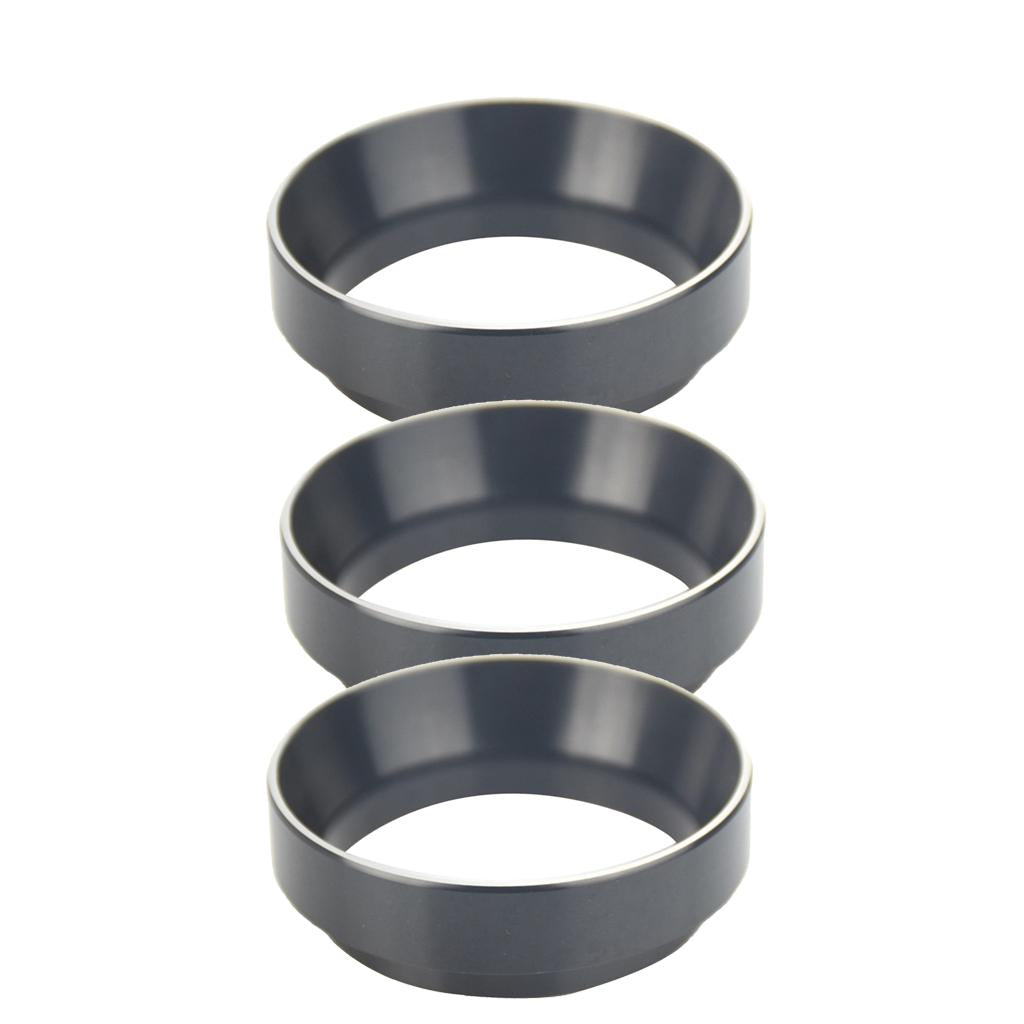 3xBlack 58mm Dia. Intelligent Dosing Ring for Brewing Bowl Coffee Powder