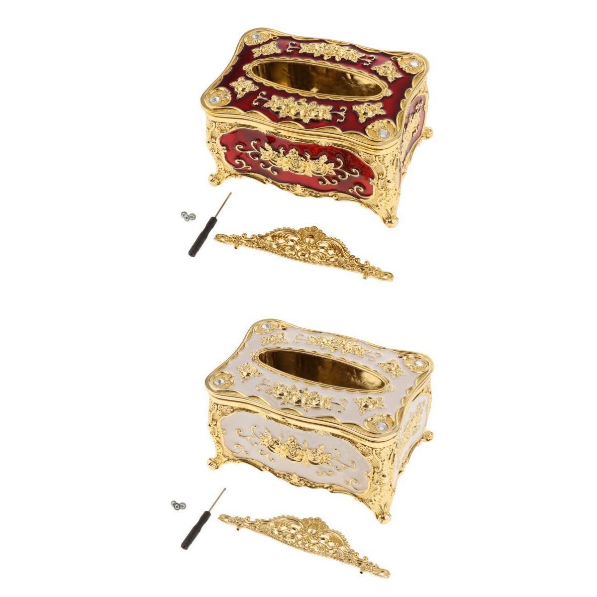 2Pcs European Style Acrylic Tissue Refill Holder Luxury Napkin Box Cover
